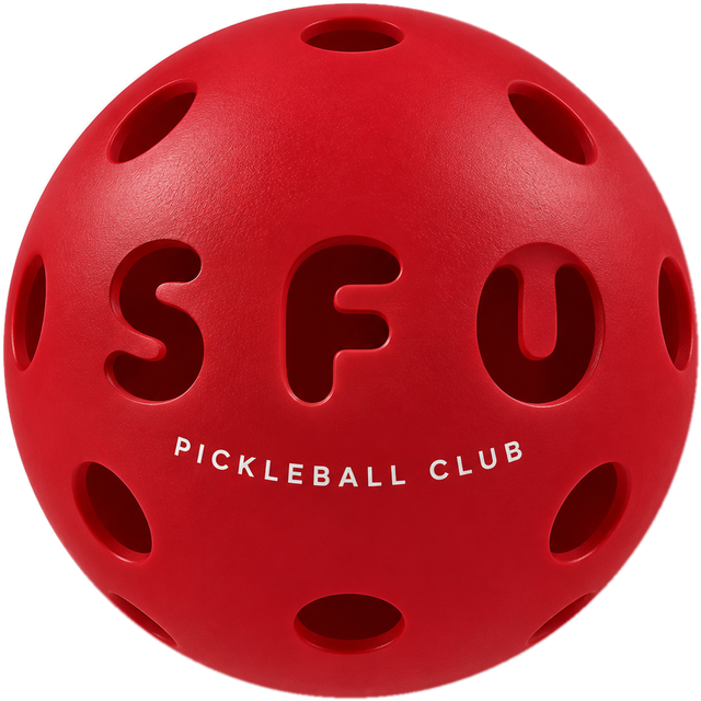 Red SFU Pickleball Club logo